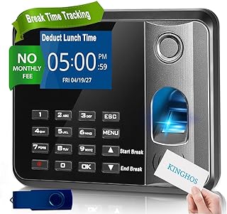 Best biometric time clock for small business no monthly fee