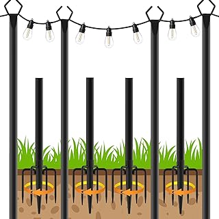 Best iyn stands outdoor string light pole stand 9 6 ft